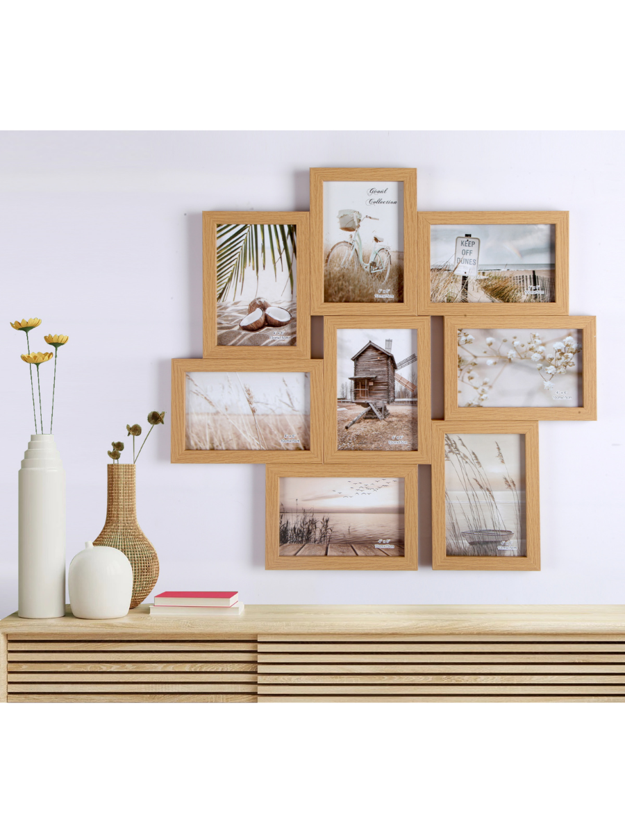 Ahsap Resim Çerçevesi Sekizli 10x15 CM G3606 resmi
