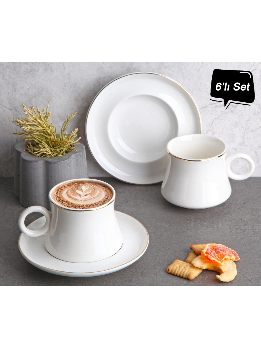 Porselen Altılı Çay Takımı G3266 resmi