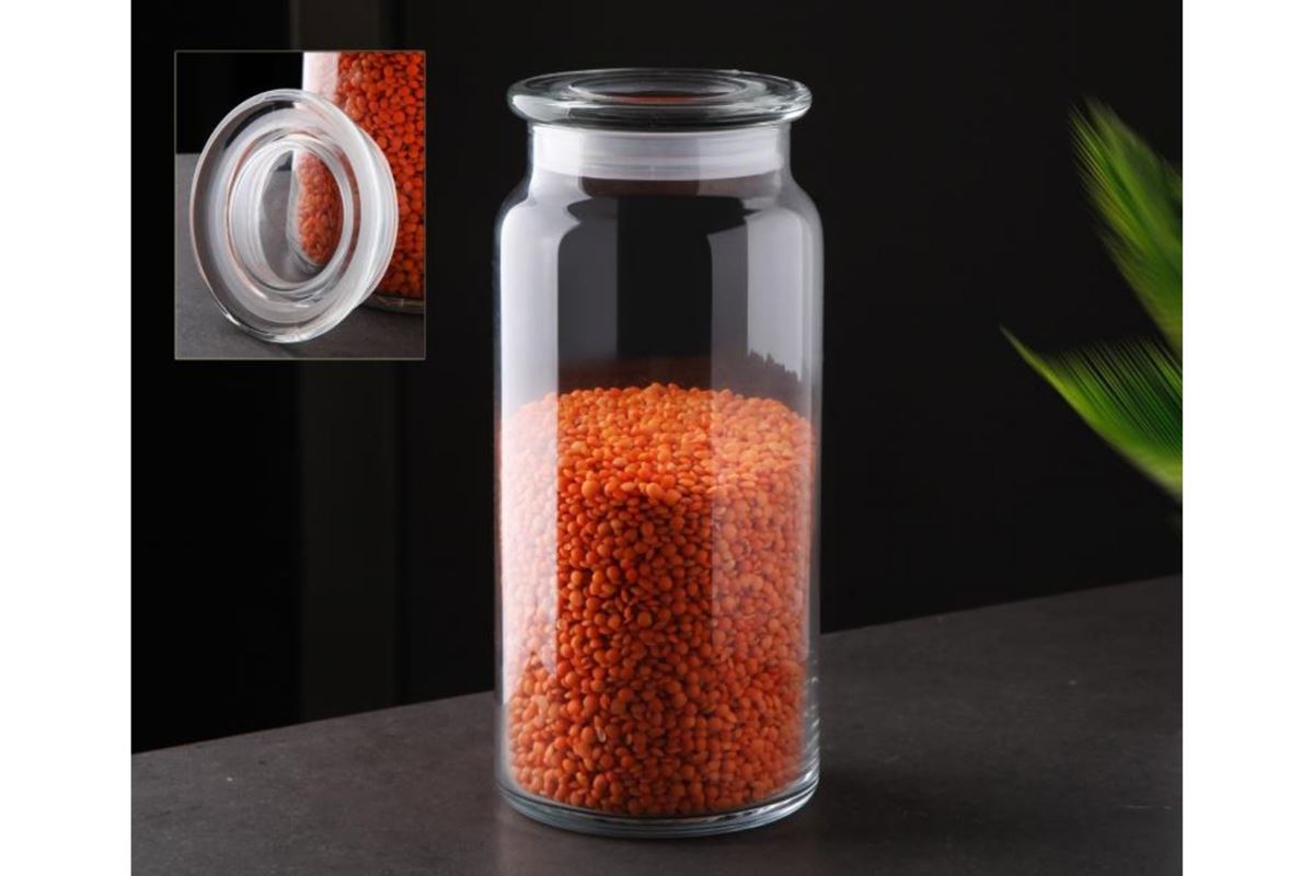 CAM KAPAKLI CAM KAVANOZ 1.1 LT resmi