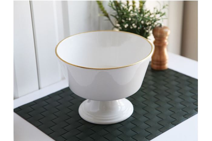 SERAMİK AYAKALI MEYVELİK BEYAZ GOLD resmi