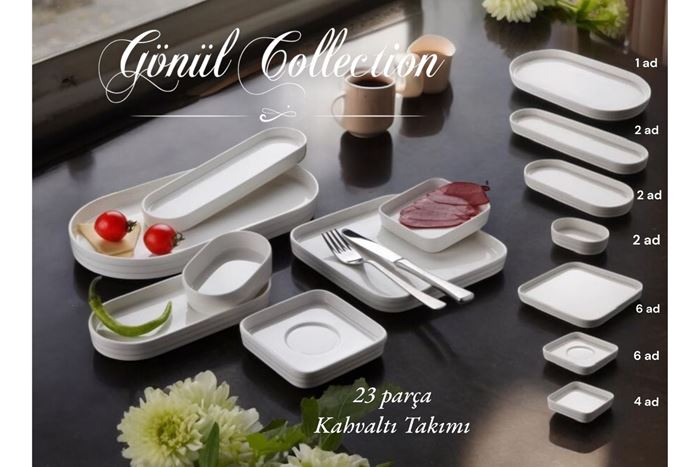 23 PARÇA PORSELEN KAHVALTI TAKIMI resmi