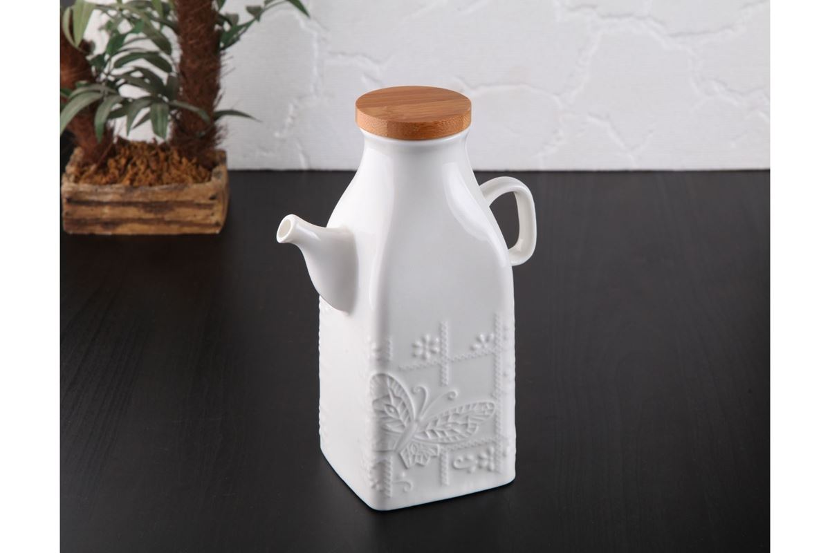 KÖŞELİ PORSELEN YAĞLIK 650 ML resmi