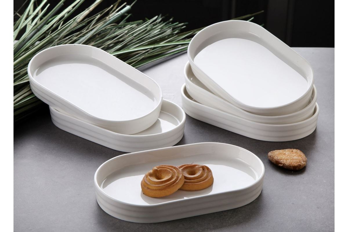 PORSELEN OVAL TABAK 20X9X2 CM resmi