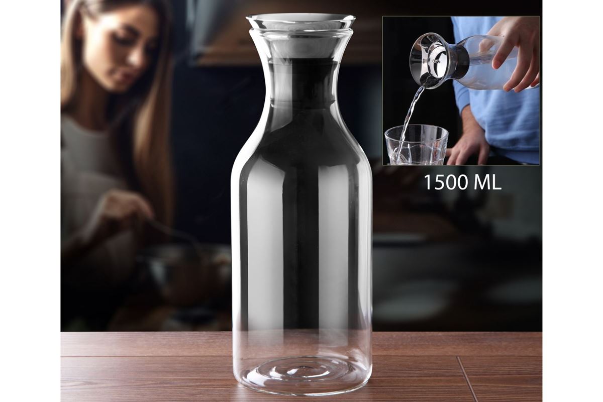 BOROSİLİKAT CAM SÜRAHİ 1500 ML resmi