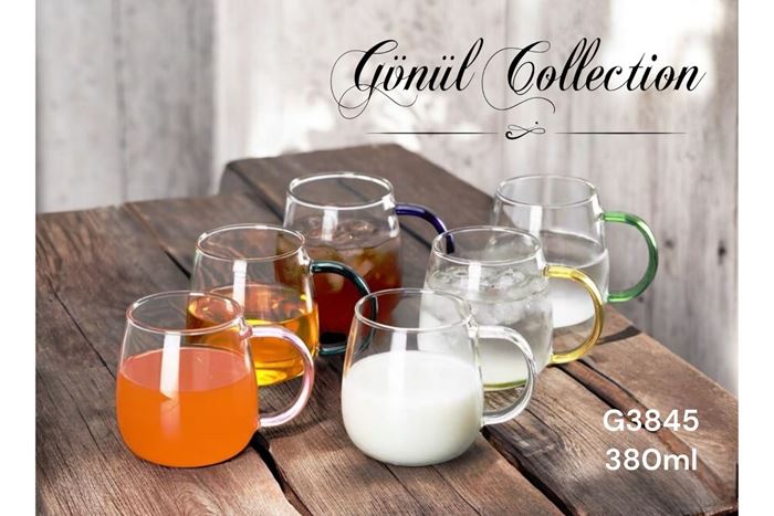 BOROSİLİKAT KUPA 380ML resmi