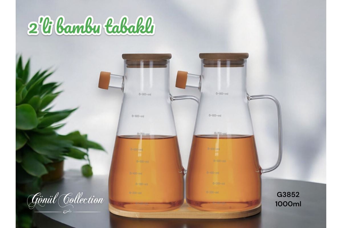 BOROSİLİKAT 2Lİ YAĞLIK 900ML resmi