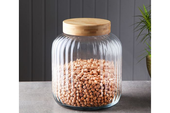 BAMBU KAPAKLI CAM KAVANOZ 3700ML resmi