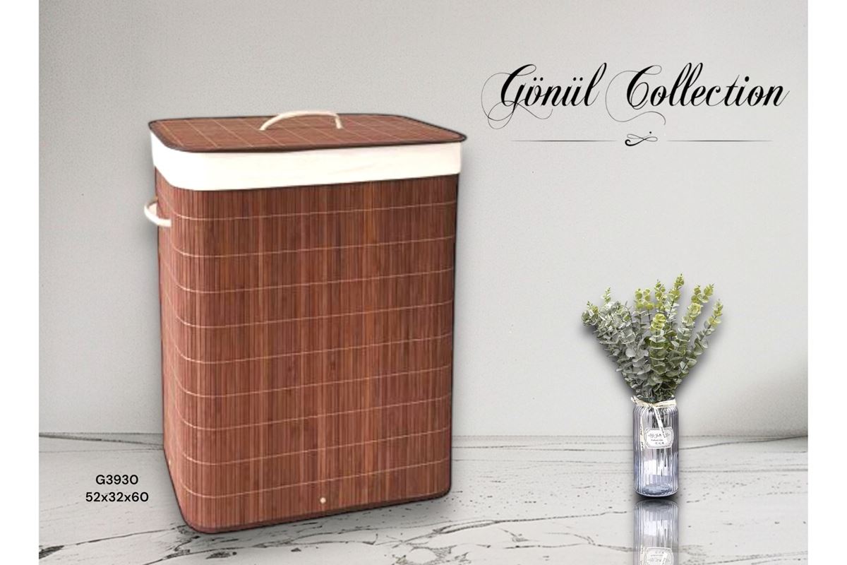 BAMBU ÇAMAŞIR SEPETİ 52X32X60 resmi