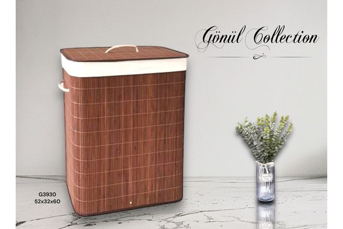 BAMBU ÇAMAŞIR SEPETİ 52X32X60 resmi