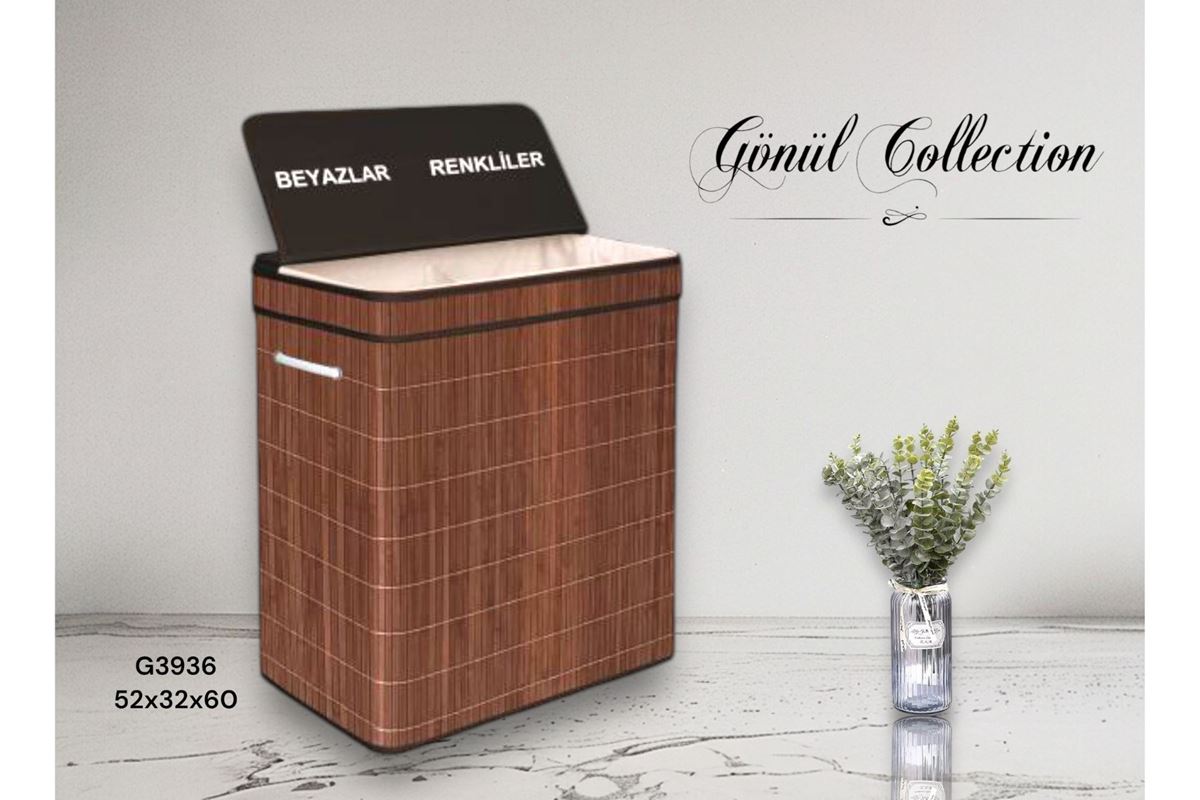 BAMBU ÇAMAŞIR SEPETİ 52X32X60 resmi