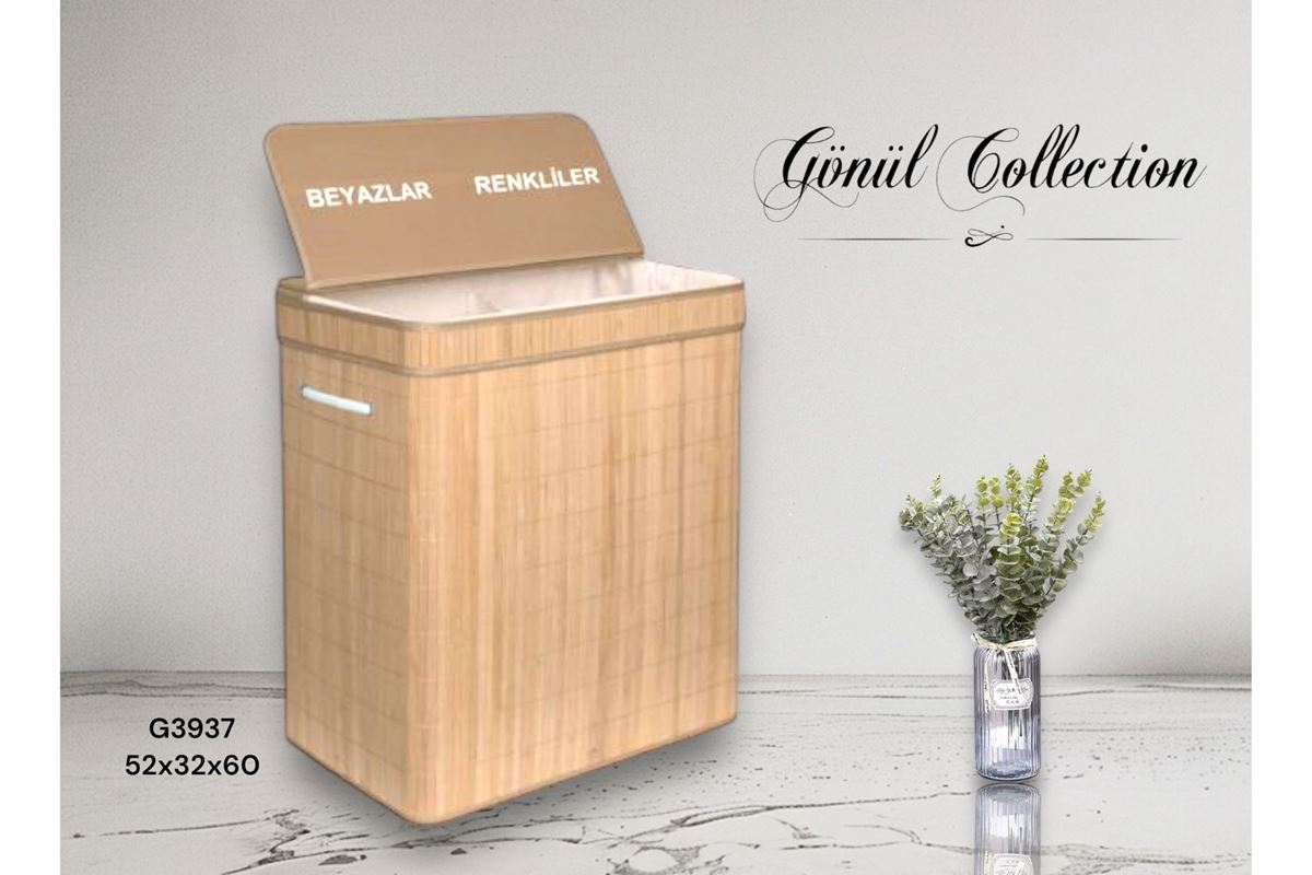 BAMBU ÇAMAŞIR SEPETİ 52X32X60 resmi