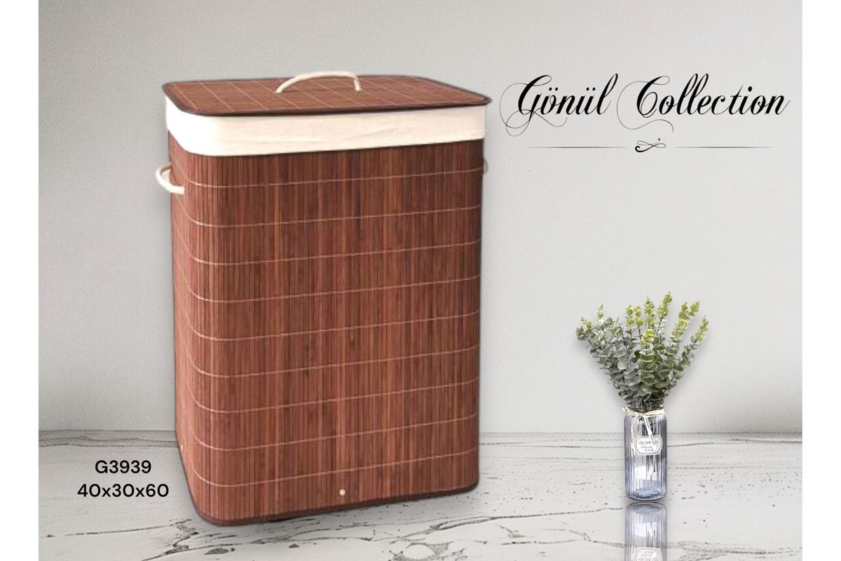 BAMBU ÇAMAŞIR SEPETİ 40X30X60 resmi