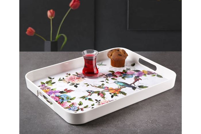 MELAMİN BÜYÜK TEPSİ FLORE (33X44) resmi