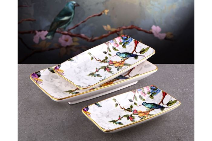 FLORE 3LÜ KAYIK TABAK resmi