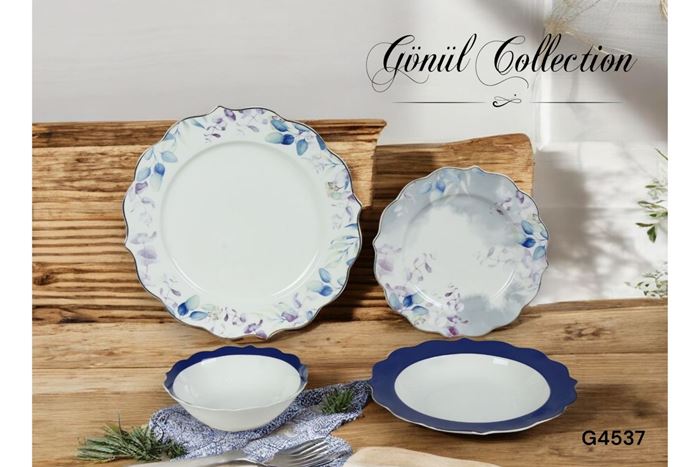 24 PARÇA STAR DESENLİ YEMEK TAKIMI resmi