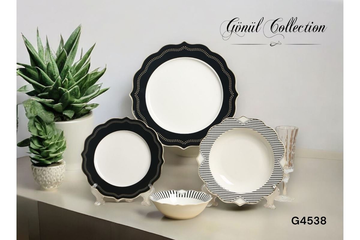 24 PARÇA STAR DESENLİ YEMEK TAKIMI resmi