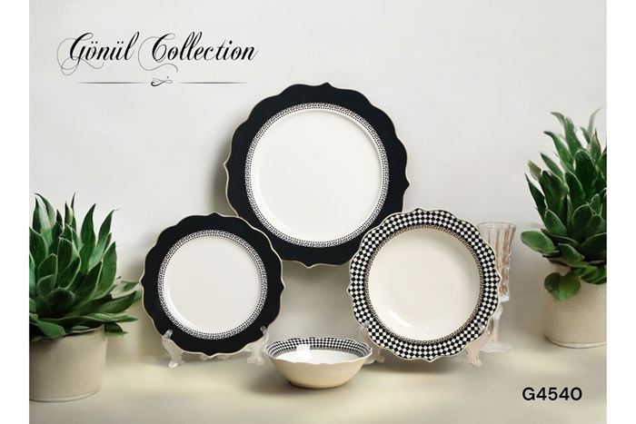 24 PARÇA STAR DESENLİ YEMEK TAKIMI resmi