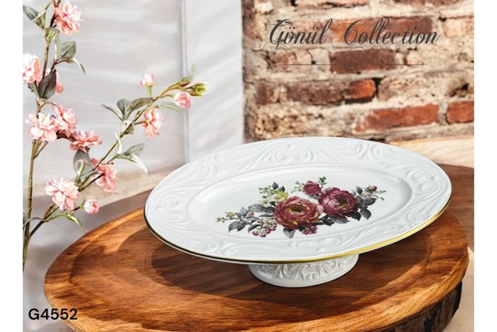 AMELIE SERAMİK AYAKLI ÇİKOLATA TABAĞI resmi