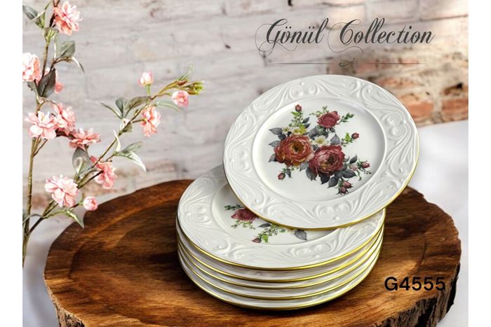 AMELIE SERAMİK 6LI SERVİS TABAĞI resmi