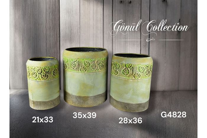 3LÜ METAL VAZO resmi