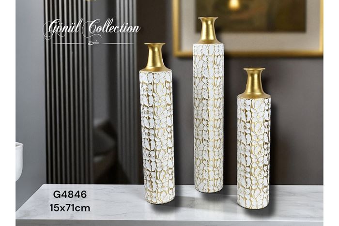 METAL DEKORATİF VAZO 14,5x71 resmi