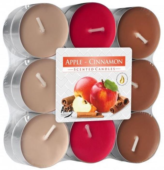 18Lİ KOKULU TEALIGHT MUM APPLE-CİNNAMON K:6 resmi