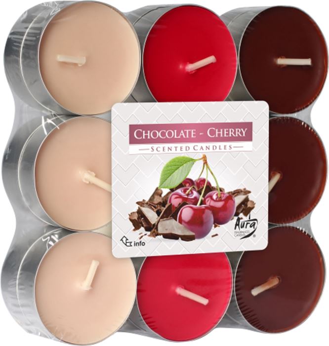 18Lİ KOKULU TEALIGHT MUM CHOCOLATE-CHERRY K:6 resmi