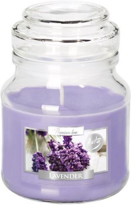 KAPAKLI KAVANOZ MUM LAVENDER K:6 resmi