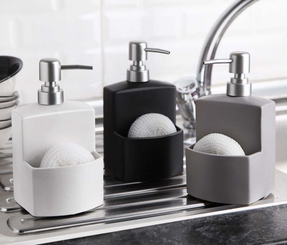 STONEWARE SÜNGERLİ SIVI SABUNLUK resmi