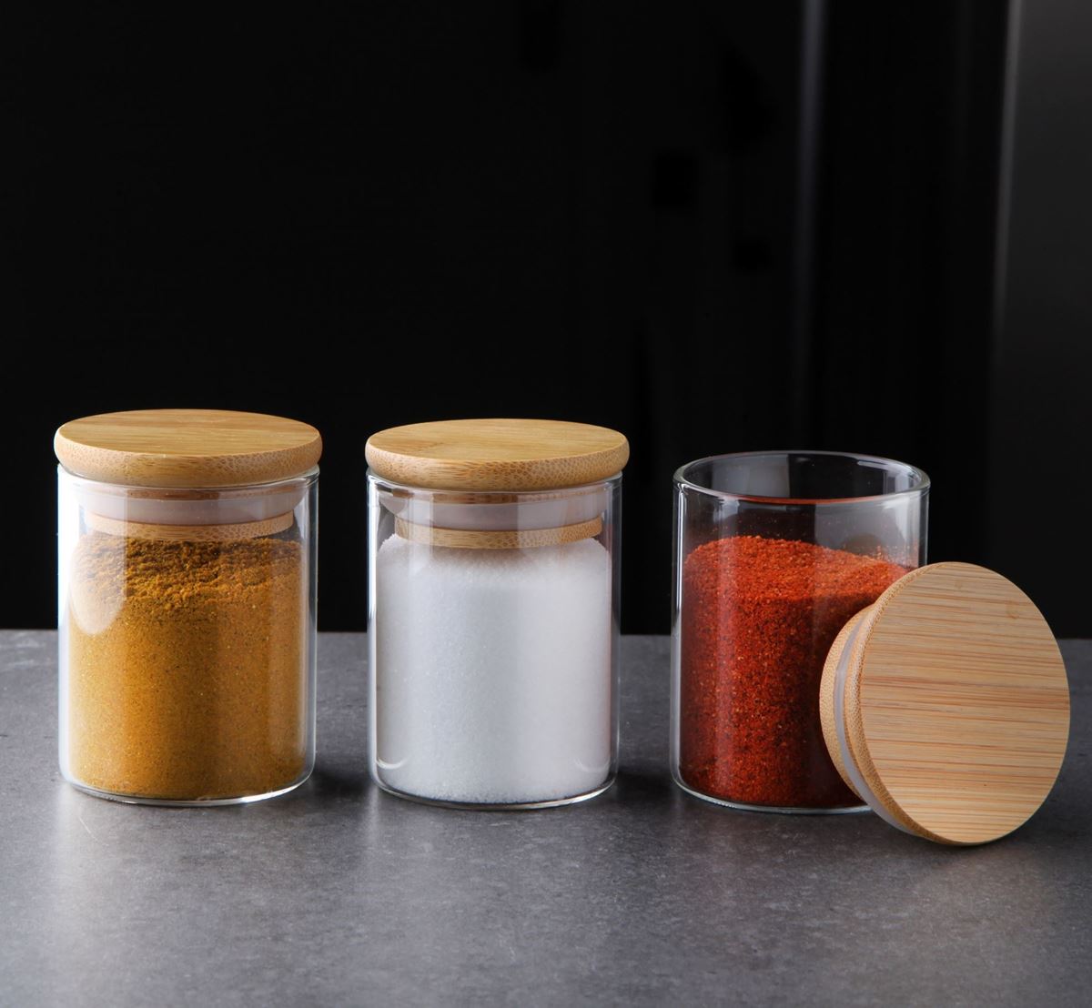 BOROSILICATE CAM KAVANOZ 5,5X7CM 120ML resmi