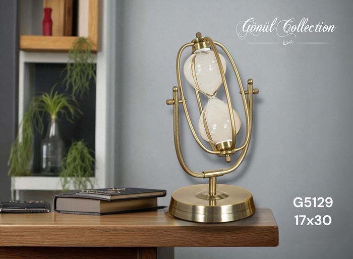 DEKORATİF CAM KUM SAATİ resmi