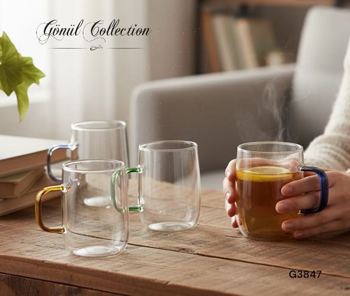 BOROSİLİKAT KUPA 380ML resmi