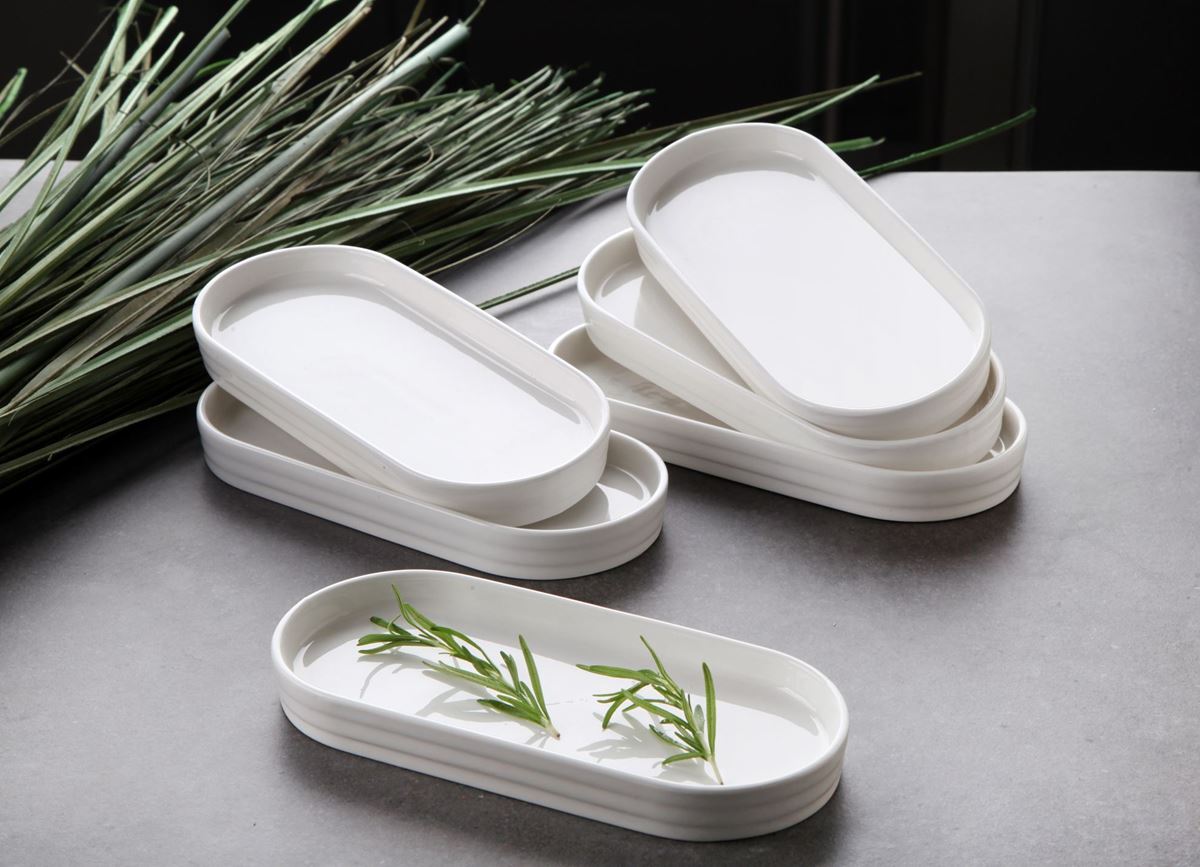 PORSELEN OVAL TABAK 20X12X2,4 CM resmi