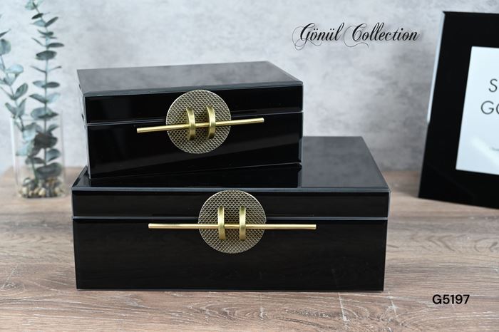 DEKORATİF CAM KUTU resmi