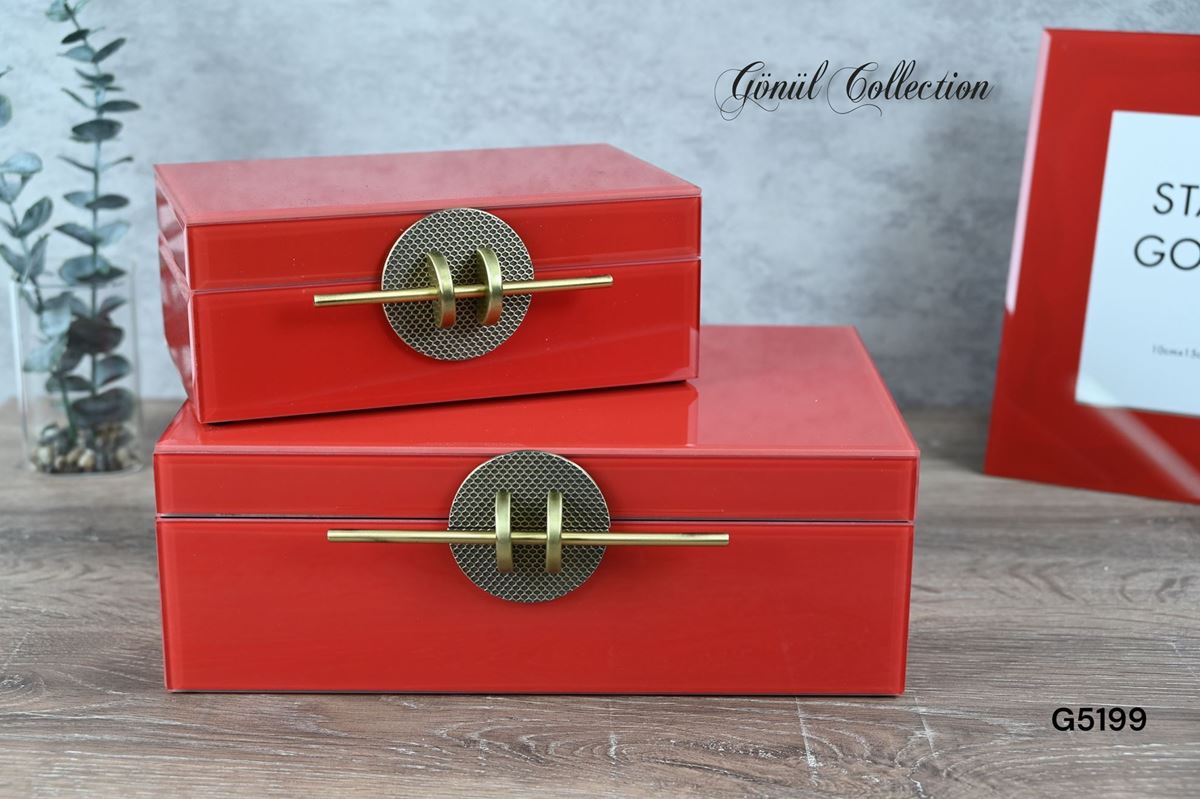 DEKORATİF CAM KUTU resmi