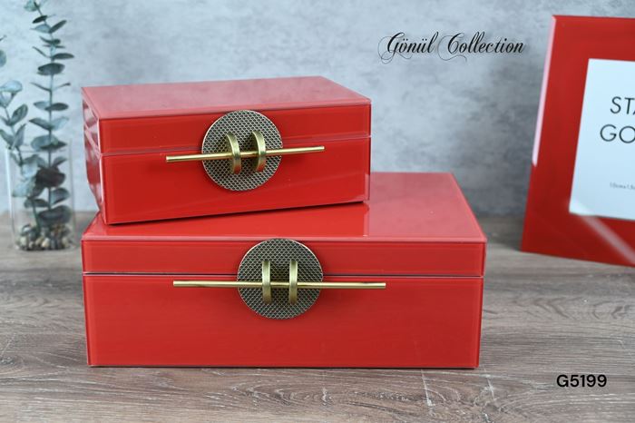 DEKORATİF CAM KUTU resmi