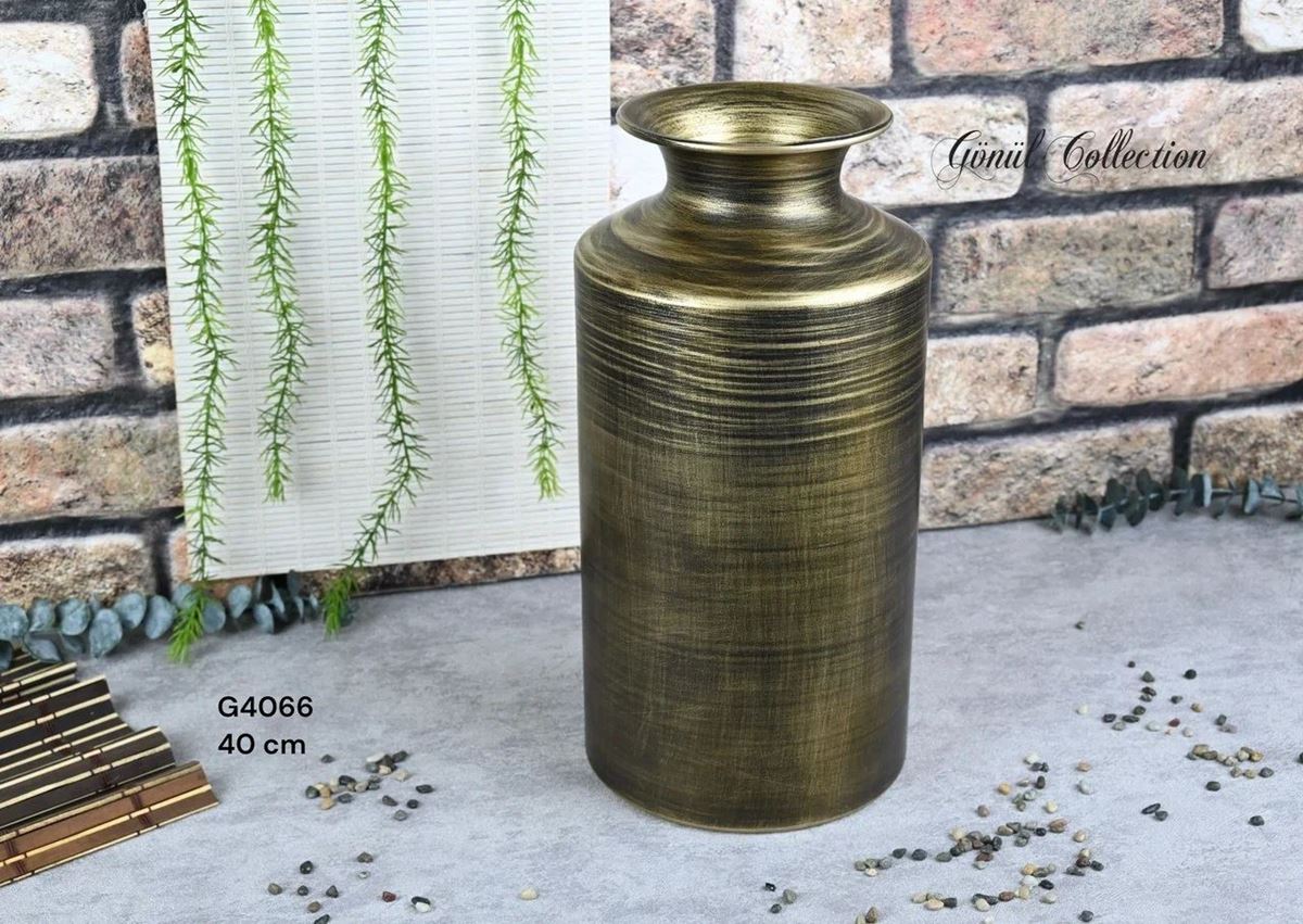 METAL VAZO 20X39.5CM SARI resmi