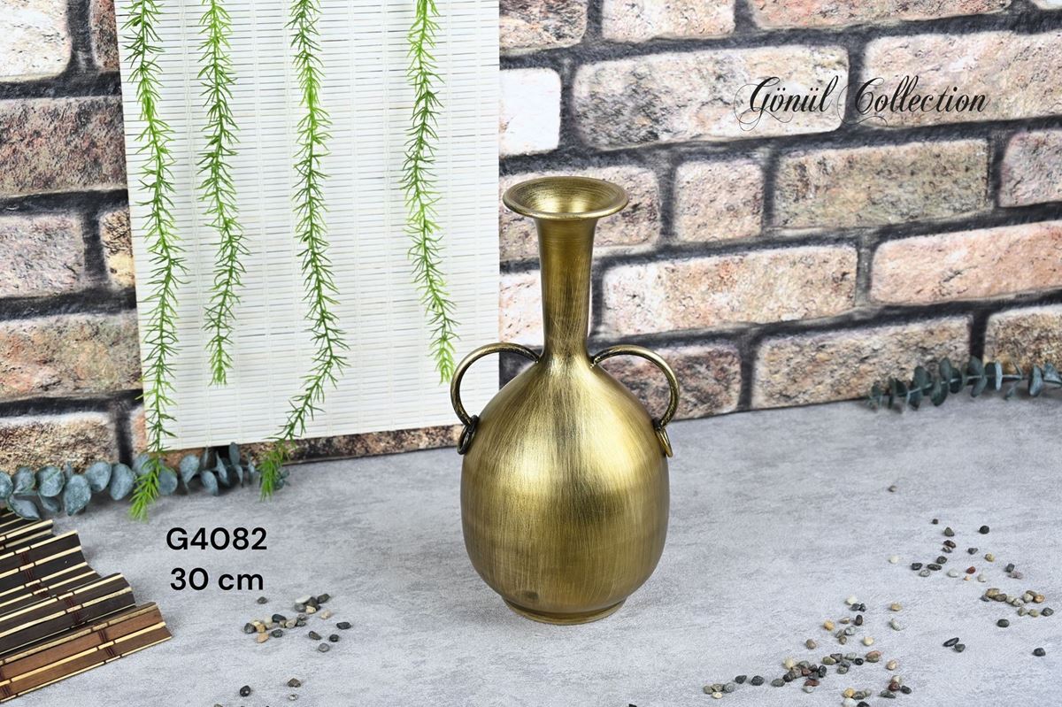 METAL VAZO 15X31CM SARI resmi