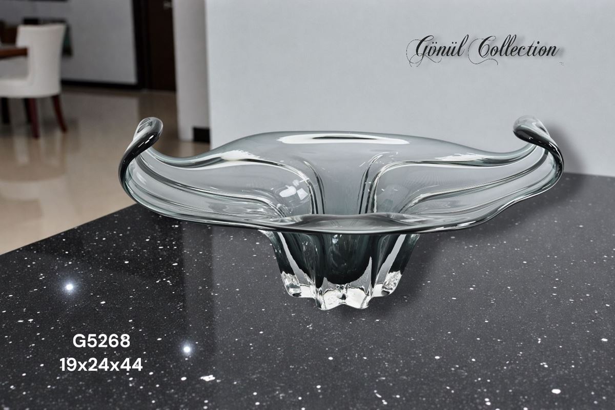 DEKORATİF CAM EŞYA 43X23X18CM resmi