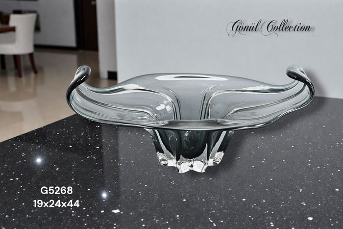 DEKORATİF CAM EŞYA 43X23X18CM resmi