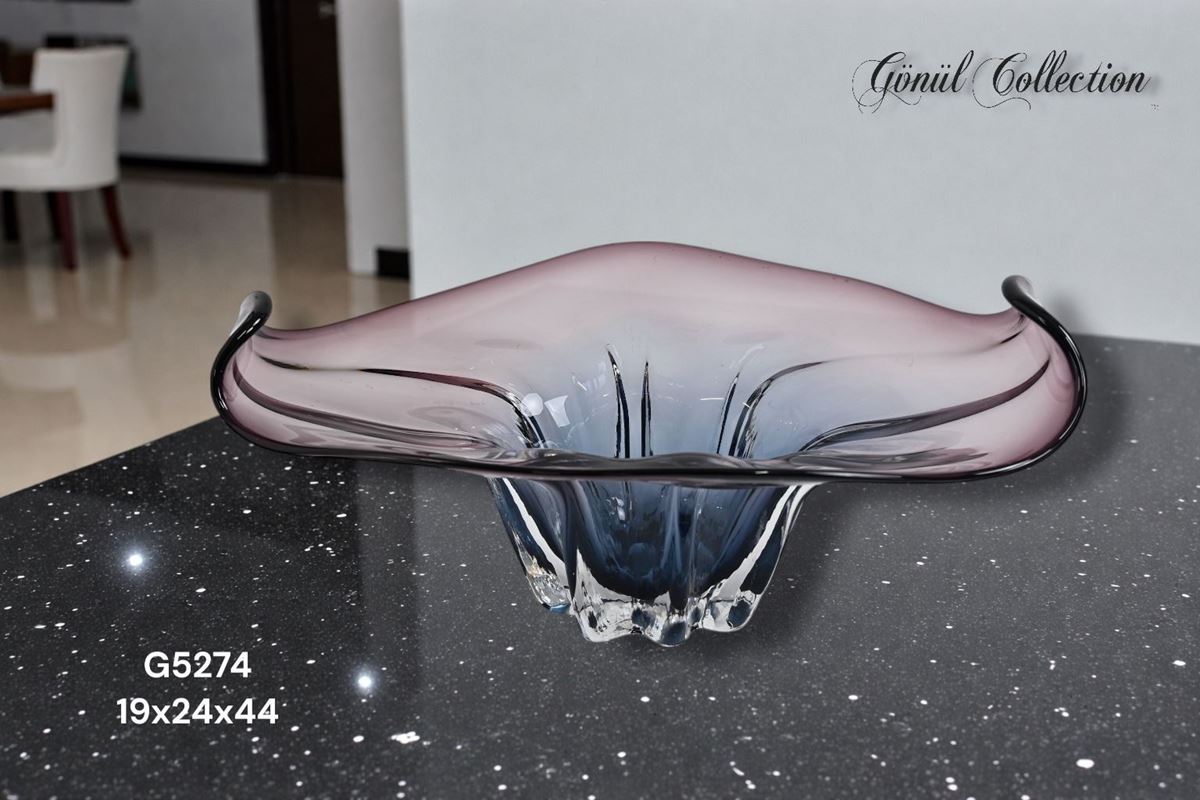 DEKORATİF CAM EŞYA 43X23X18CM resmi