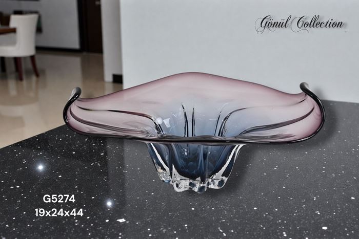 DEKORATİF CAM EŞYA 43X23X18CM resmi