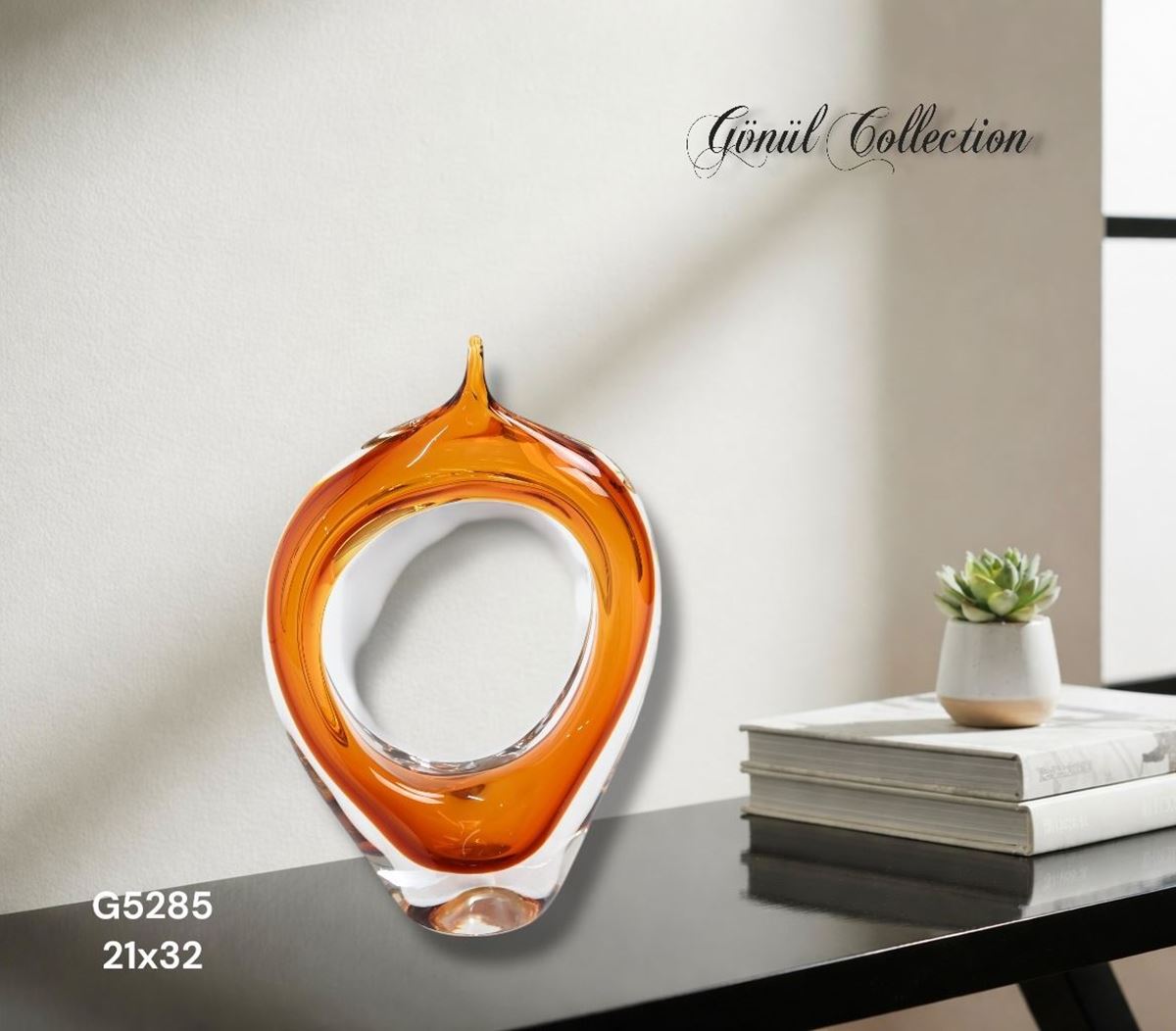 DEKORATİF CAM EŞYA 22X8X32 CM resmi