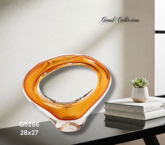 DEKORATİF CAM EŞYA 29X8X26 CM resmi