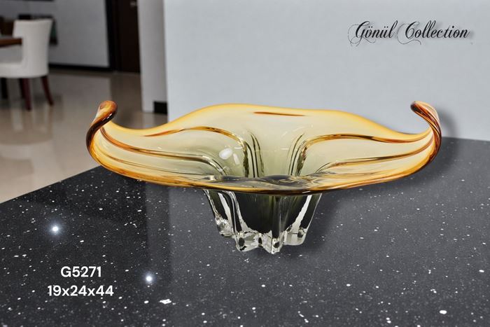 DEKORATİF CAM EŞYA 43X23X18CM resmi