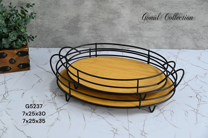 AHŞAP 2Lİ TEPSİ resmi