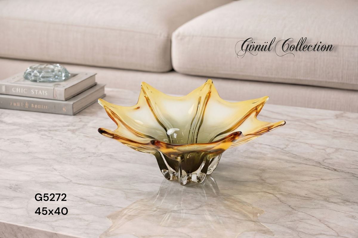 DEKORATİF CAM EŞYA 45X40X17CM resmi