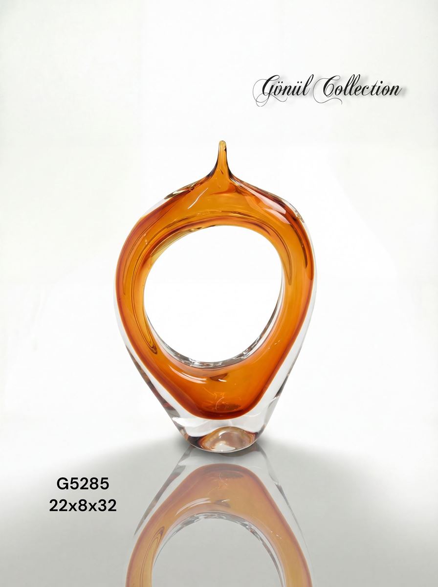 DEKORATİF CAM EŞYA 22X8X32 CM resmi