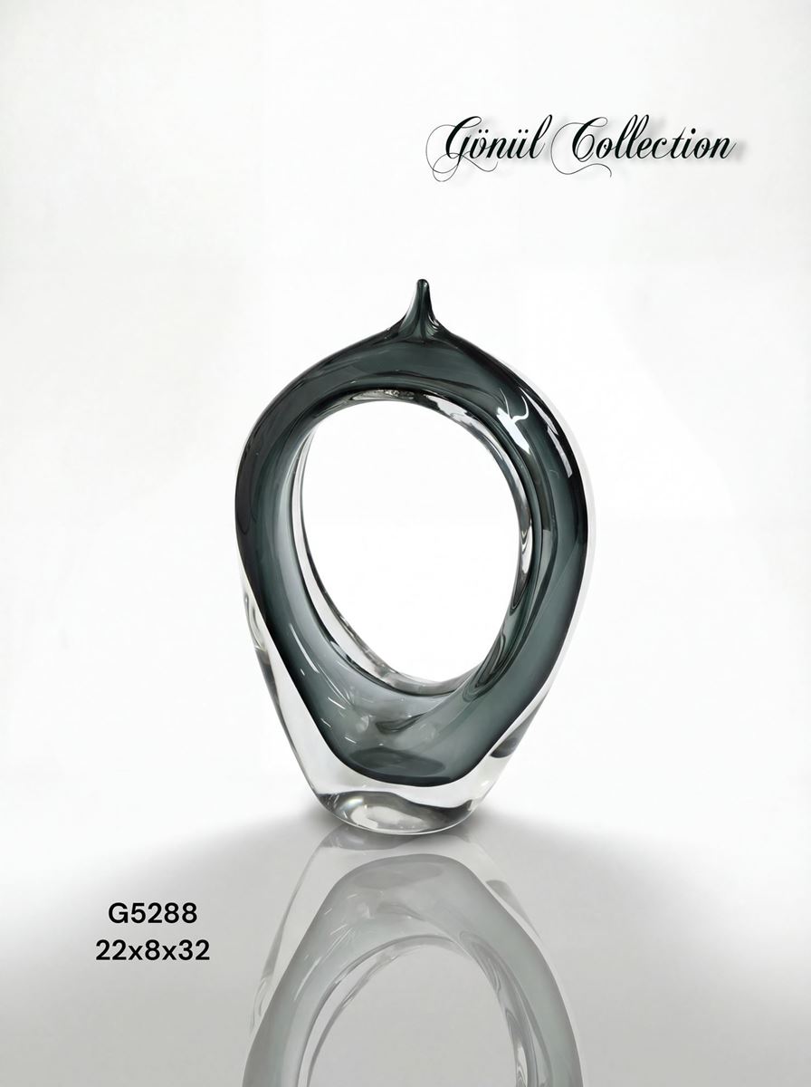 DEKORATİF CAM EŞYA 22X8X32CM resmi