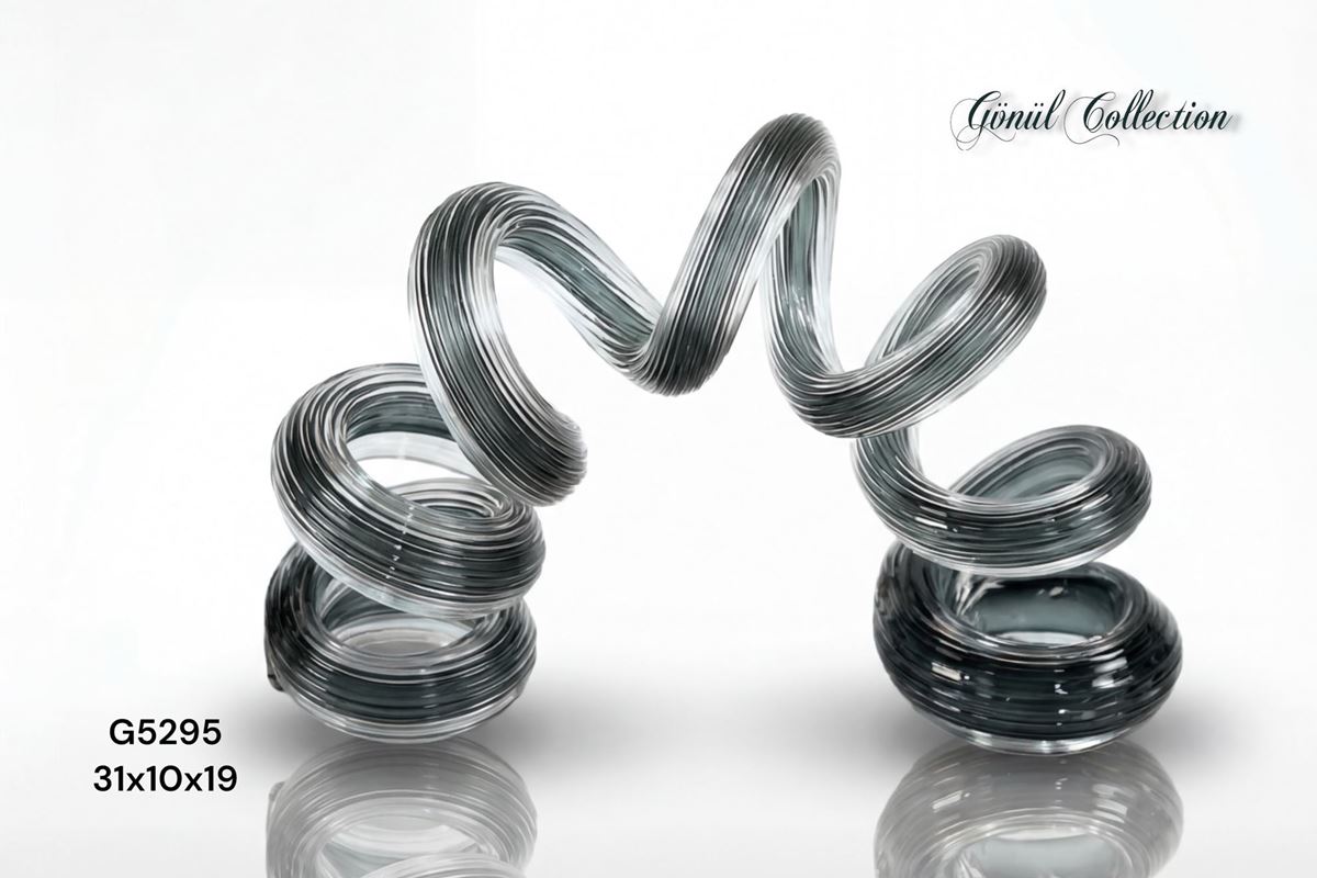 DEKORATİF CAM EŞYA 31X10X19.5 CM resmi